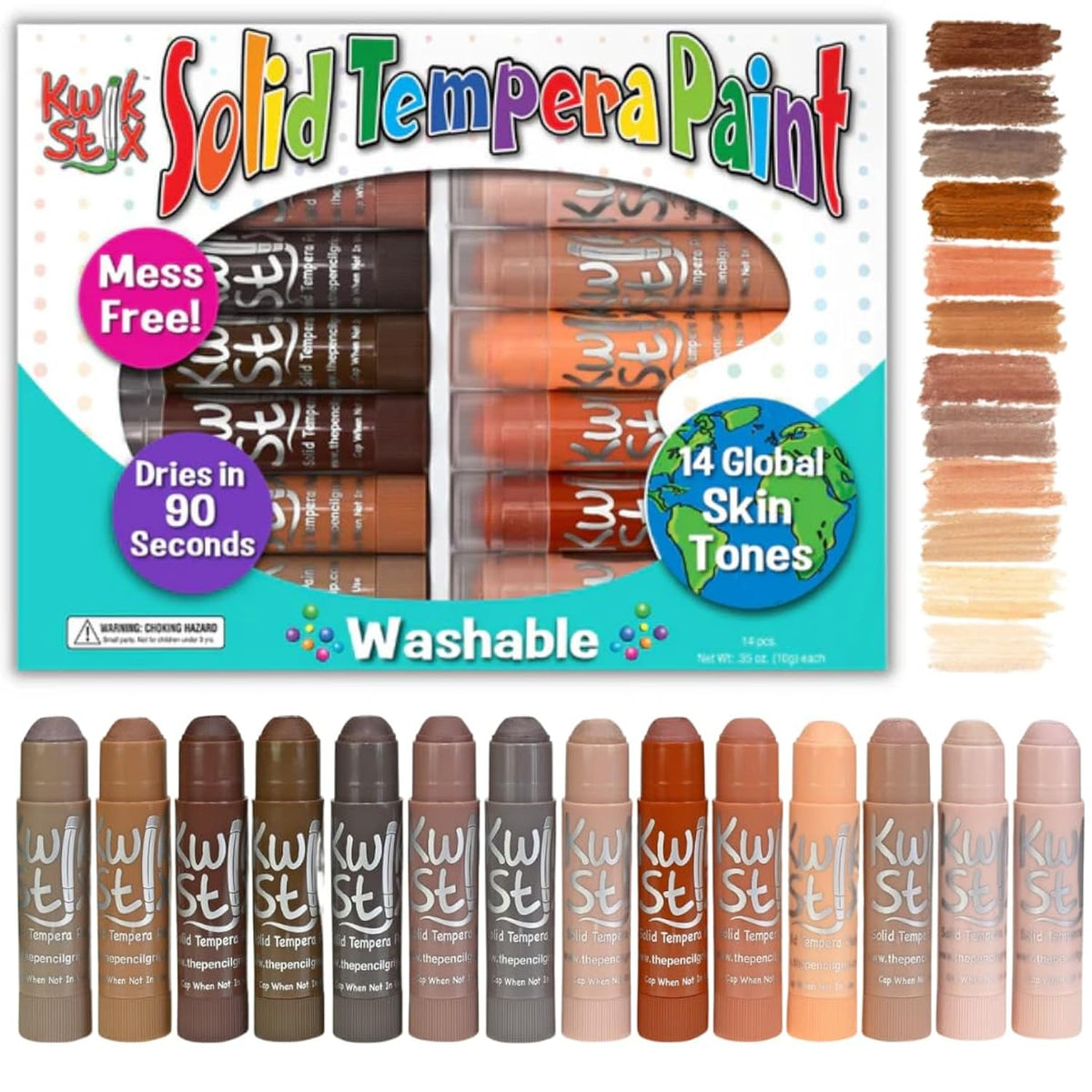Solid Paint Pens, Assorted Skin Tones, Pack Of 14