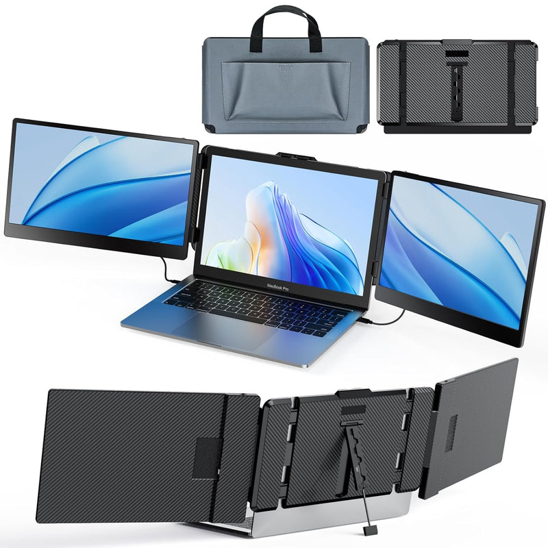 Kwumsy Laptop Screen Extender S2 - Triple Laptop Monitor Extender Ultra Slim 1