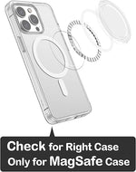 Magnetic Base for PopSocket and iPhone MagSafe Cases, Clear & White