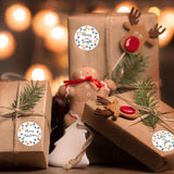 Merry Christmas Gift Stickers,120Pcs 2Inch Christmas Envelope Seal Label Sticker,Self-Adhesive Merry And Bright Stickers,Light Design Xmas Holly And Jolly Sticker,Happy Holiday Sticker For Card