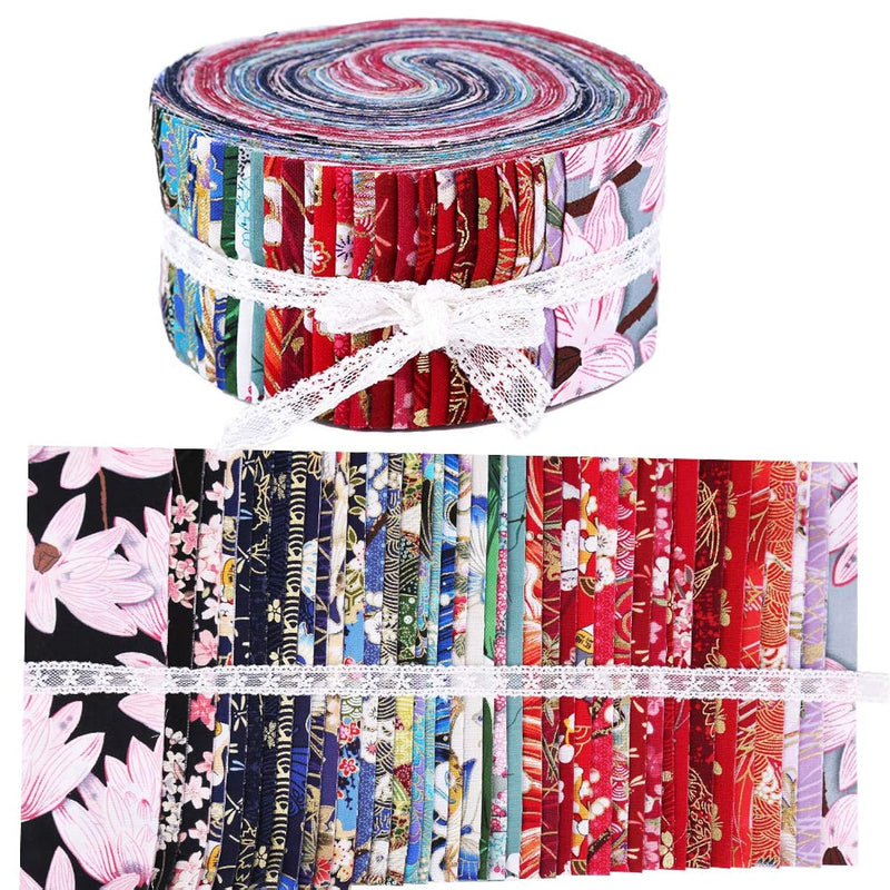 Roll Up Cotton Fabric Quilting Strips, Fabric Jelly Rolls, Cotton Craft Fabric