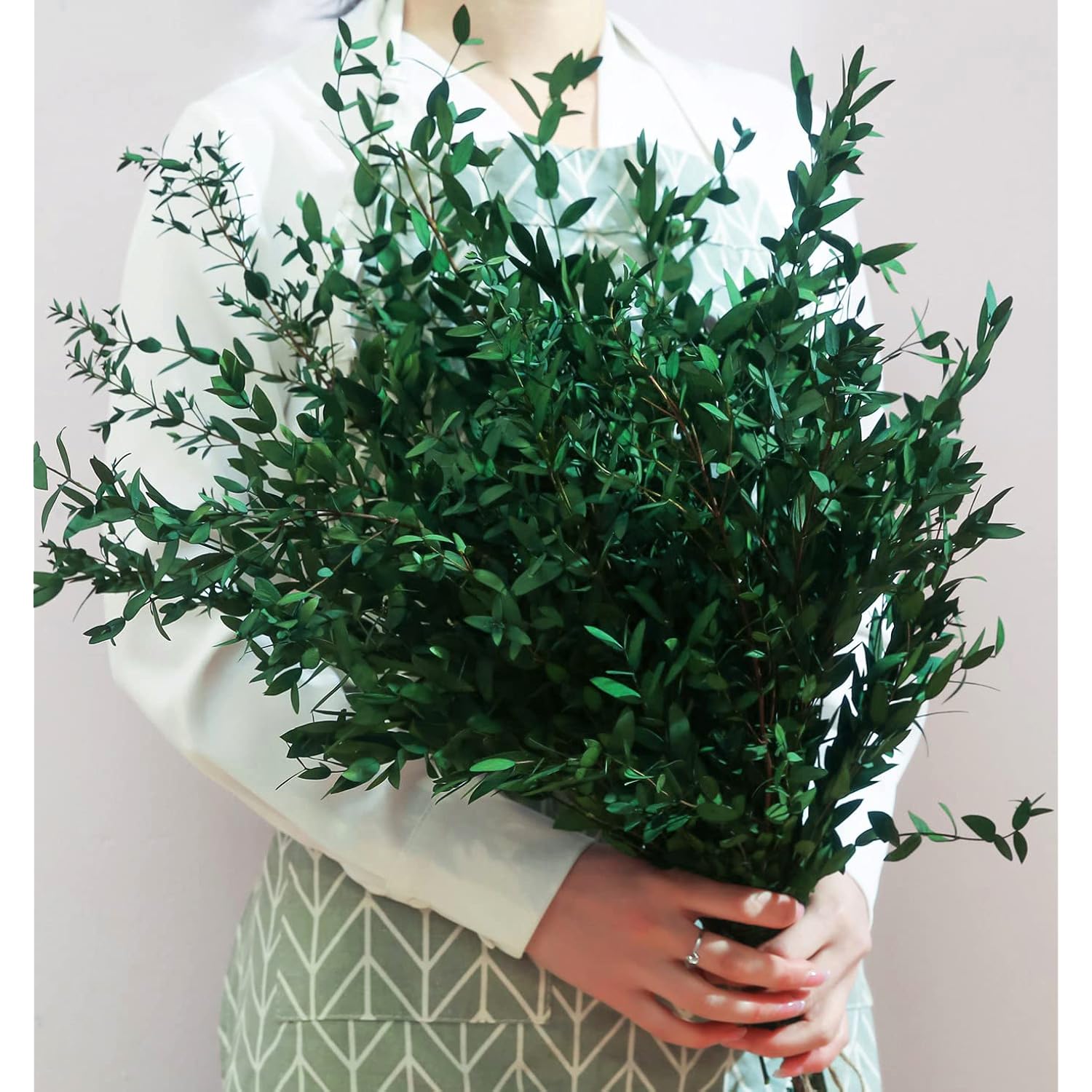 20+ Small Branches Dried Eucalyptus Preserved Greenery Stems, 7-14 Pcs 17'' 4Oz Natural Real Eucalyptus Bundles For Shower, Green Leaves Plant For Arrangement, Wedding, Home, Office Decor