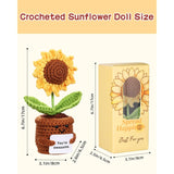 1Pcs Knitted Flowers Sunflower Gifts For Women Handmade Knitted Planters With Card Crochet Gifts Birthday Gifts For Women Mom Family Friend Teacher Coworker Xmas Party?You Are Awesome?
