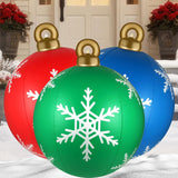 3 Pcs 24 Inch Giant Inflatable Christmas Balls,Large Outdoor Inflatable Balls For Yards, Lawns, Porches, Gardens, Front