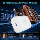 30W USB C Fast Charger with 10FT USB C Cable for iPhone 17 16 15 Samsung iPad