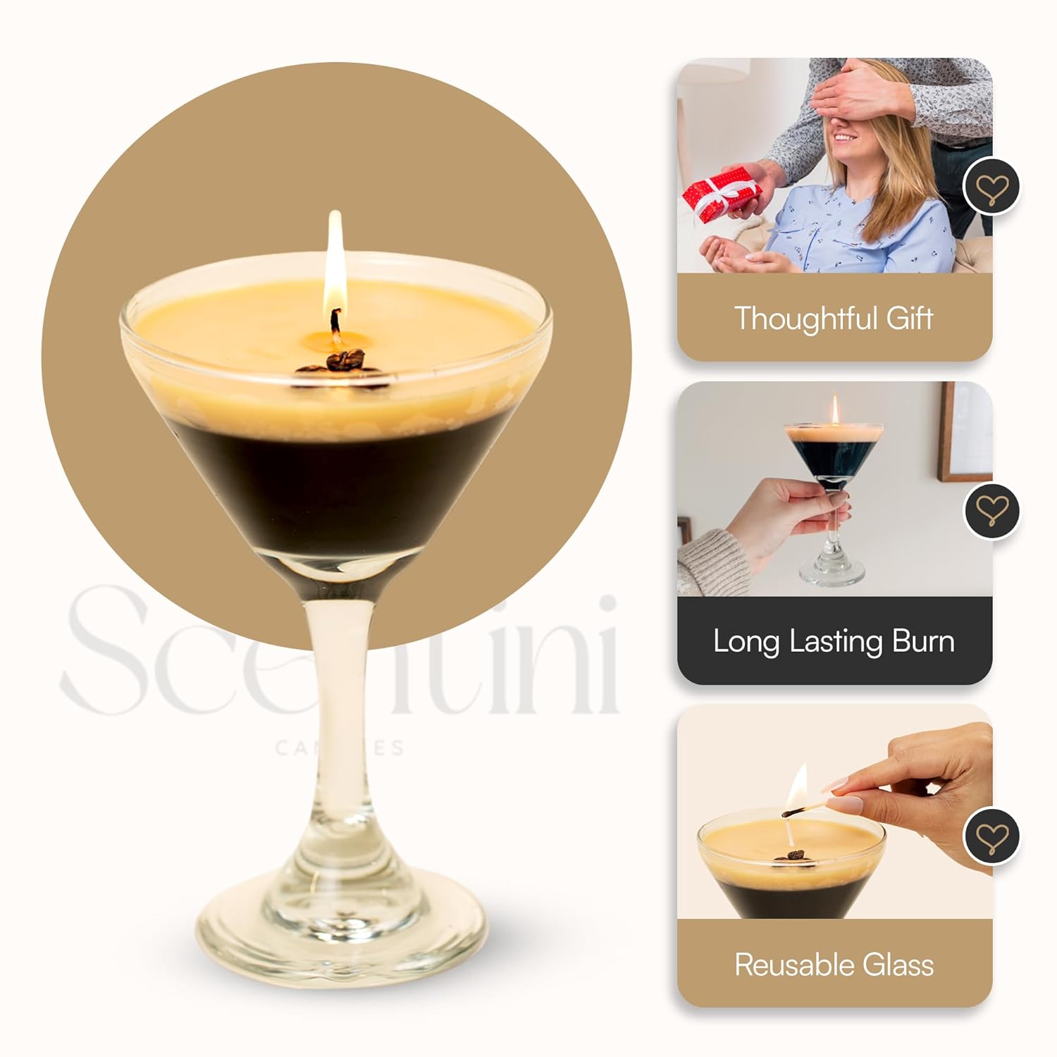 Espresso Martini Candle - Coffee Candle - Bar Cart Decor - Espresso Martini Decor - Coffee Scented - Gifts & Accessories By