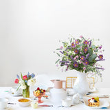 4 Bundles Spring Flowers Artificial Fake Wildflowers Bouquet Purple Daisy Flowers Faux Flower Arrangements Silk Flowers For Home Decor Indoor Table Centerpieces Vase Office