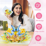 3D Butterfly Card For Women - Floral Butterfly Pop Up Card Mothers Day Birthday Thinking Of You Cards Sympathy Memorial Gifts For Grandma Mom Wife