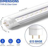 16 Pack 4FT T8 Type B LED Bulbs 24W 3200LM 6000K Dual End Ballast Bypass Tubes
