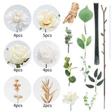 Artificial Flowers Combo, Fake Flowers For Diy Tables Centerpieces Baby Shower Bridal Shower Wedding Bouquet Arrangements Party Candle Holder Cake Decor Flower Home Decorations