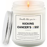 Handmade Lavender Scented Candle, Cancer Care Gifts For Women & Men, Breast Cancer Gifts For Woman - –Encouraging Chemo Comfort Items, Feel Better & Recovery Gift, Natural Soy Wax, 7Oz