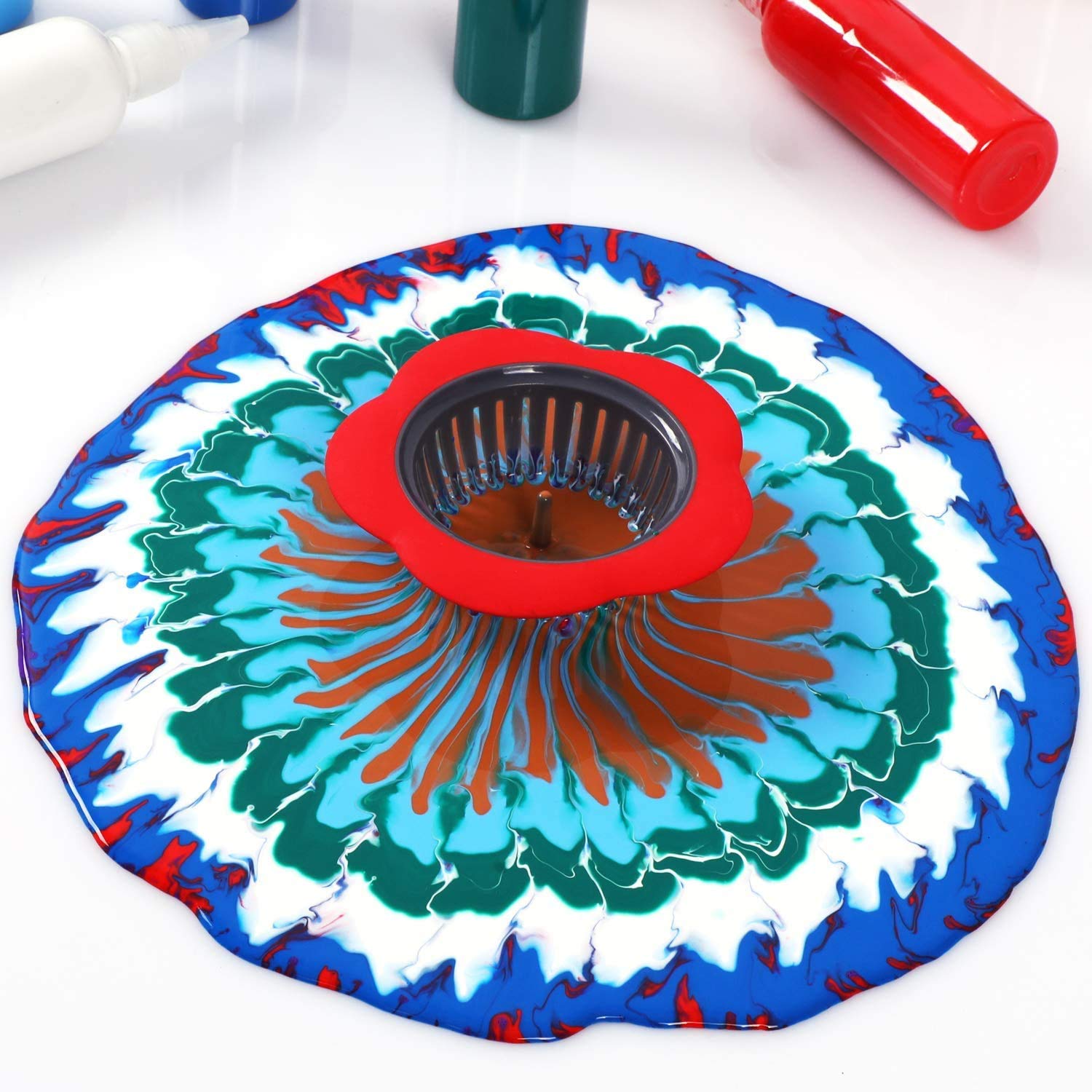 Acrylic Pouring Strainers,12 Pcs Acrylic Paint Pouring Strainers Plastic Flower Strainers Silicone Pouring Drain Basket For Diy Pouring Acrylic Paint And Creating Unique Patterns Art Supplies