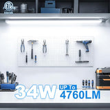 4 Pack 3FT LED Shop Lights 34W 4760LM 6000K V Shaped Linkable T8 Tube Lights for Workshop
