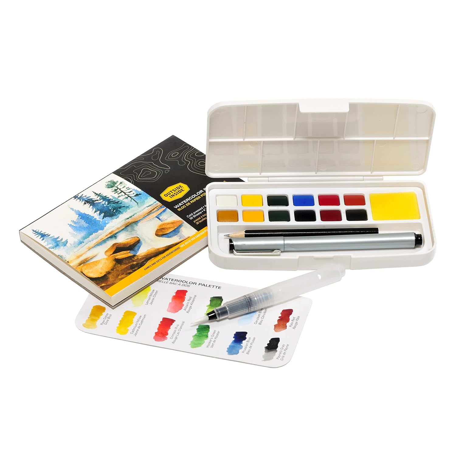 Outside Inside Backpack Watercolor Kit - Portable Paint Kit for Camping, Backpacking & Traveling
