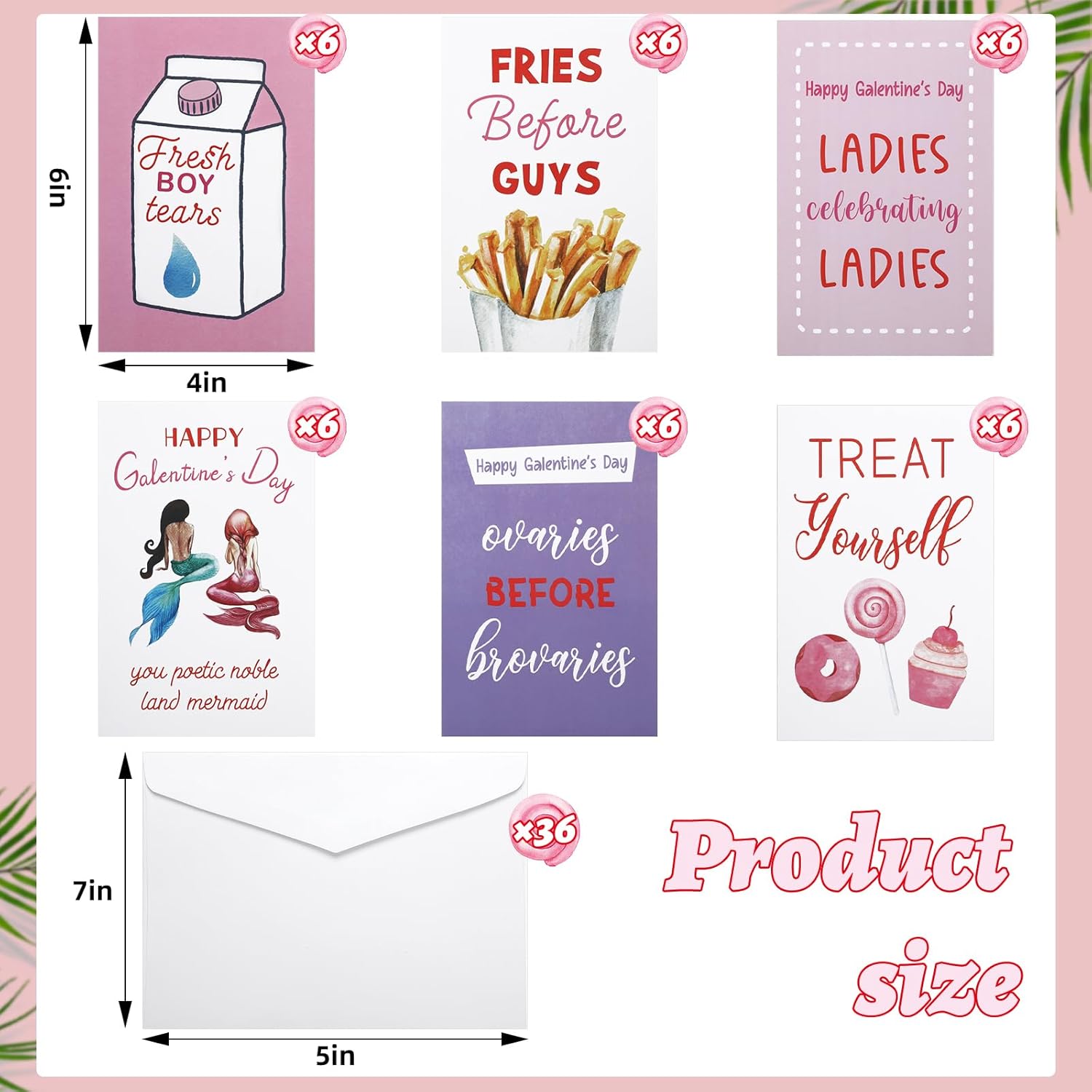 72 Pcs Galentine'S Day Cards Assortment Pink Greeting Cards With Envelopes Gift Galentine Cards Bulk Galentines Party Favor For Hearts Day Wedding Classroom Exchange