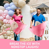 3 Pcs Baby Shower Games Bridal Shower Games Funny Activities- Funniest Game Ever For Baby Showers, Gender Reveals, Boy Or Girl Parties – Oversized Diaper Toss Game (Pink) – No Balls Included