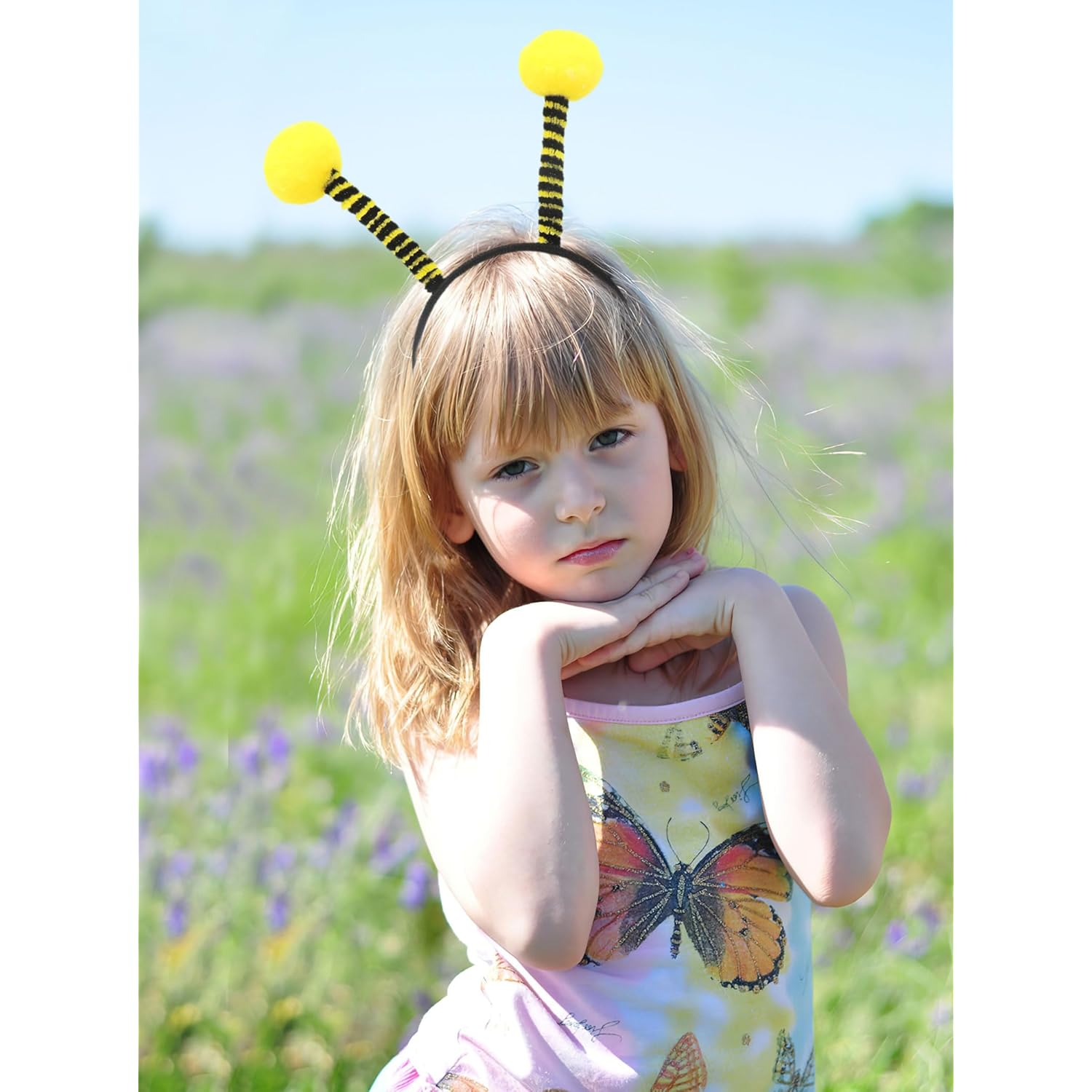 Bee Headband Bug Antenna Headband For Party Favor, Yellow Bee Antenna Headbands For Halloween,Christmas