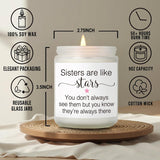 Candle Gift For Sister From Sisters, Sisters Are Like Stars Candle, Funny Appreciation Quotes Candles Gift For Bestie Sister-In-Law, Birthday Thanksgiving Graduation Christmas Candles For Sister-13