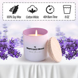 Mother'S Day Gifts For Her Lavender Scented Candle 8Oz, Soy Wax Jar Candles With Cotton Wick, Long Lasting Home Fragrance, Funny Gift Candle Birthday Gifts For Mom