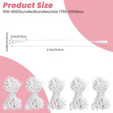 2000Pcs Artificial Floral Pollens Stamen Mini Double Heads Flower Stamen Handmade Diy Artificial Cards Pistilos Para Flores Artificiales For Wedding Christmas Flower Making Scrapbook Home Decor, White