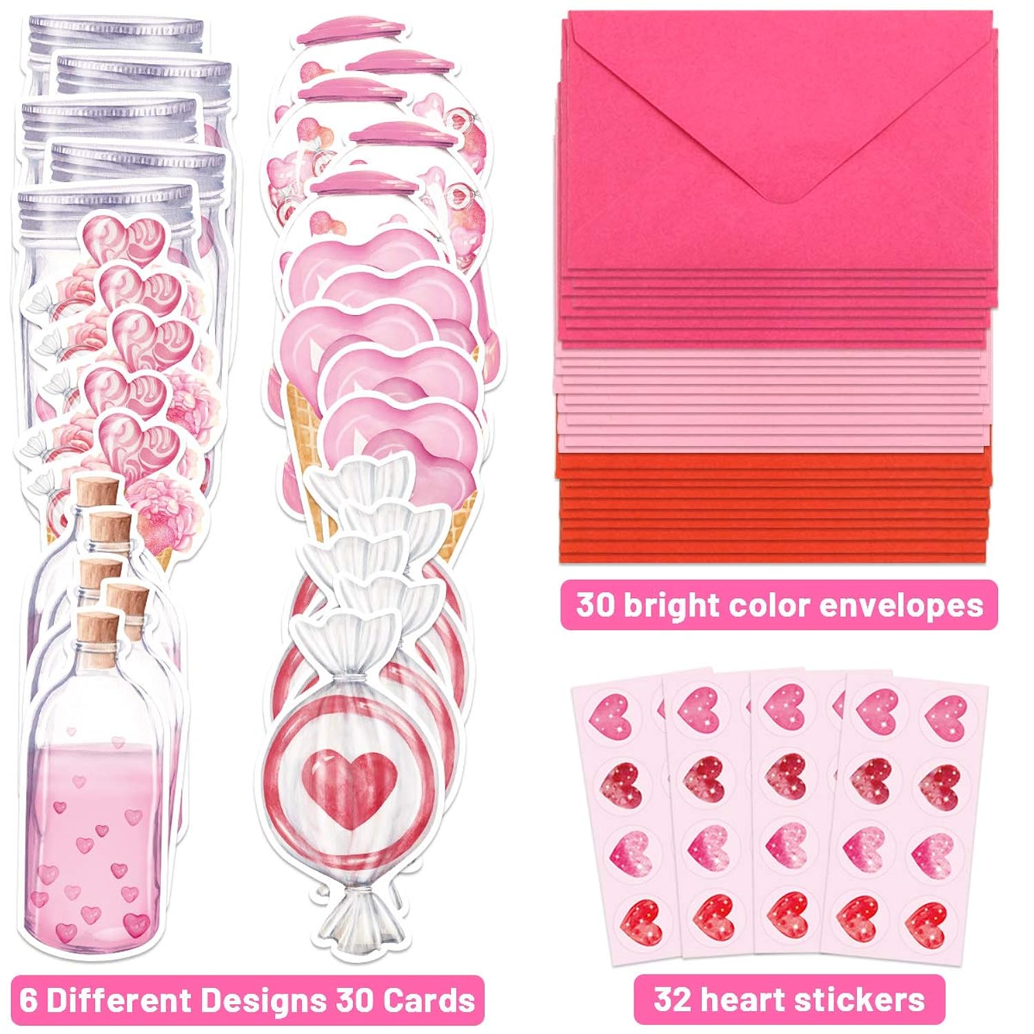 Valentines Day Cards With Envelopes For Kids Valentines Scratch And Sniff Cards Scented Cards School Classroom Gift Exchange Party Favors 30Pcs