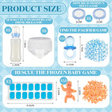 121 Pcs Bottle Chug Baby Shower Game 4 Game My Water Broke How Big Is Mommys Belly Funny Chug Diaper Gift For Gender Reveal Bridal Party Supplies