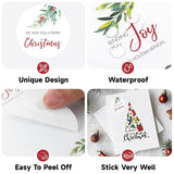 Merry Christmas Gift Stickers - 120Pcs 2Inch Merry And Bright Stickers Watercolor Happy Holidays Envelope Seal Label Sticker Self Adhesive Xmas Gift Sticker Holly Jolly Label For Card Present