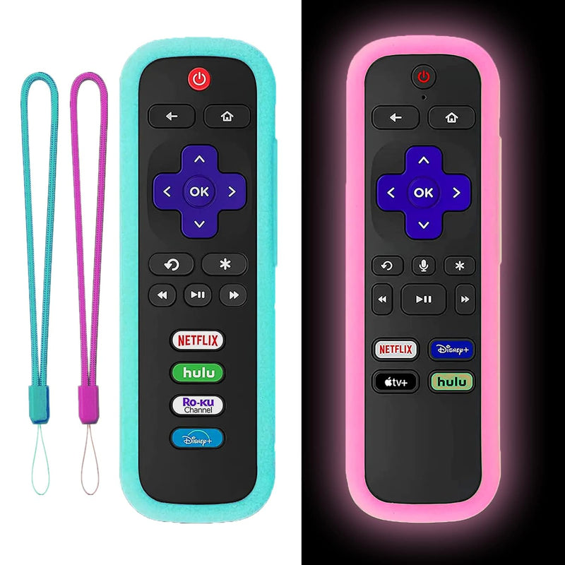 2Pack Silicone Protective Controller Sleeve For Roku | Tcl Hisense Roku Remote