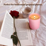 Bridesmaid Proposal Candle - Will You Be My Bridesmaid Hidden Message, Peach & Osmanthus Scent, Wedding Party Gift (8Oz, Pink Jar)