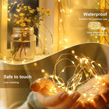 30 Pack Battery Operated Fairy Lights 7FT 20 LED Warm White Mini String Lights Waterproof for Mason Jars Party Decor