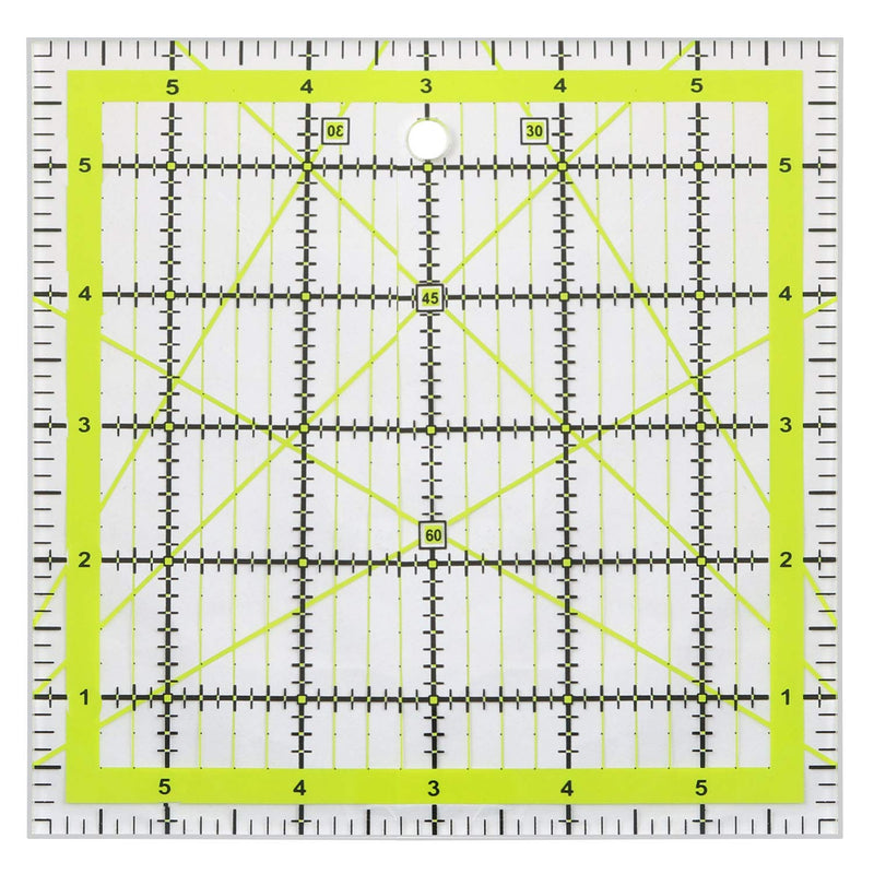 6X 6Inch Quilting Ruler Square Non-Slip Acrylic Quilting Rulerfor Quilting, Se