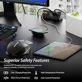Desk Edge Clamp Mount Power Strip with USB C and AC Outlets 5 Foot Cord