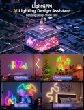 N1 AI Smart RGB Rope Lights 9.84FT Wi Fi Bluetooth LED Strip Lights with Music Sync Voice Control App