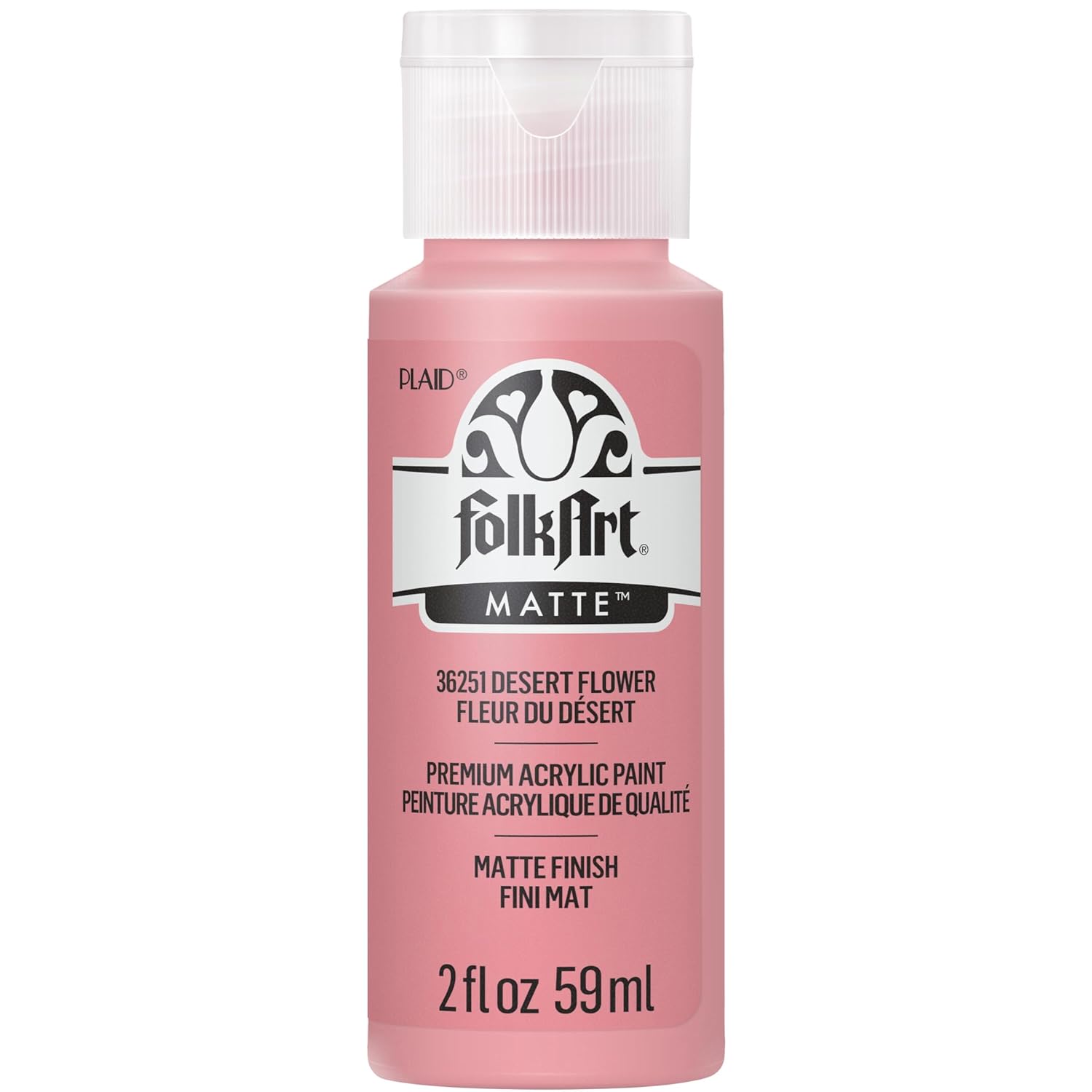 FolkArt Acrylic Craft Paint, Desert Flower 2 fl oz Premium Matte Finish Paint, Perfect For Easy To Apply DIY Arts And Crafts, 36251