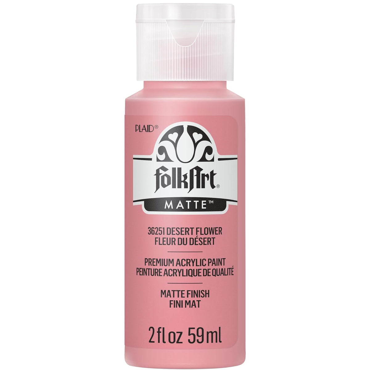 FolkArt Acrylic Craft Paint, Desert Flower 2 fl oz Premium Matte Finish Paint, Perfect For Easy To Apply DIY Arts And Crafts, 36251