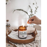 Best Neighbor Gift,Housewarming Gifts For Neighbors,New Home Candle For Neighbor,Rose & Sandalwood Scented Candles,7Oz
