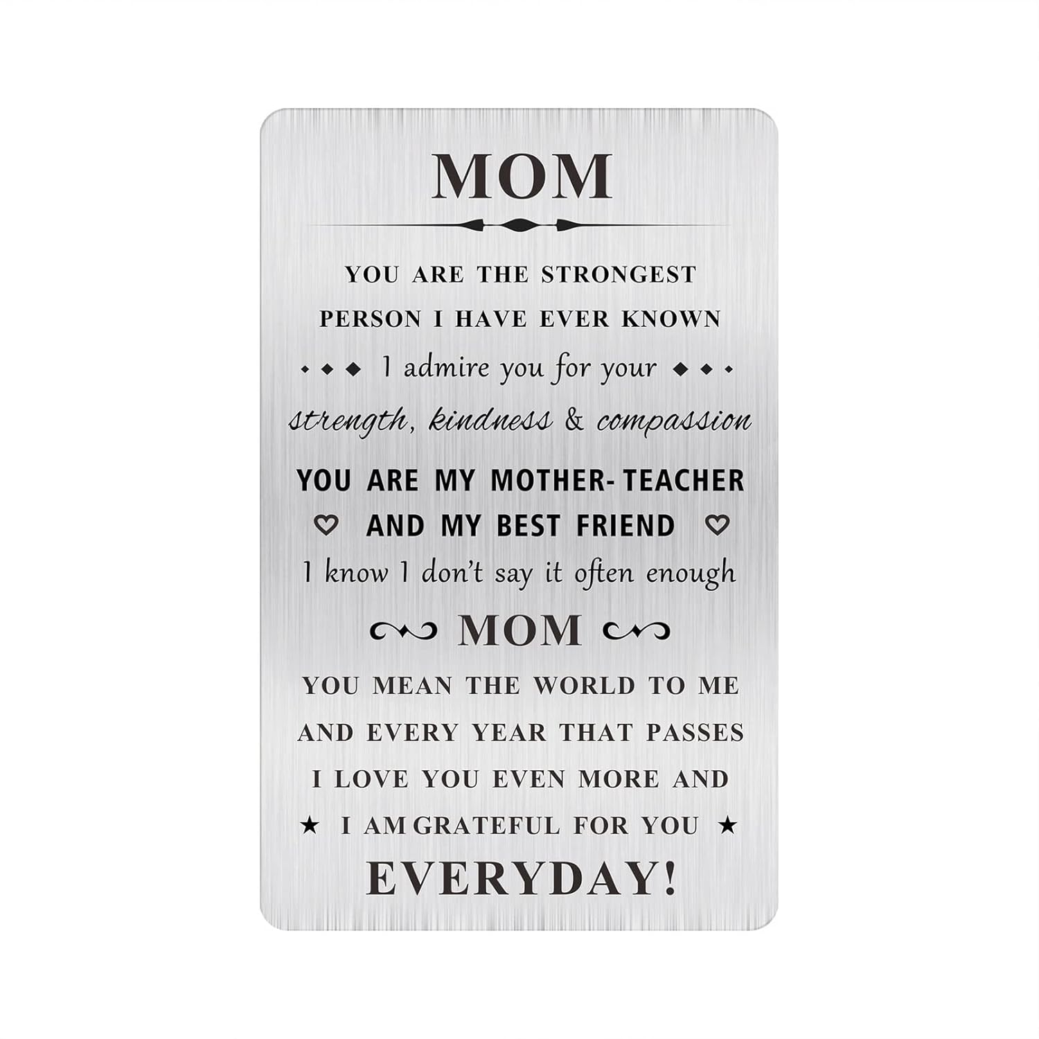 Mom Valentines Card Gifts - You Mean The World To Me - Sentimental Gifts For Mom, Birthday,Christmas,Mother'S Day