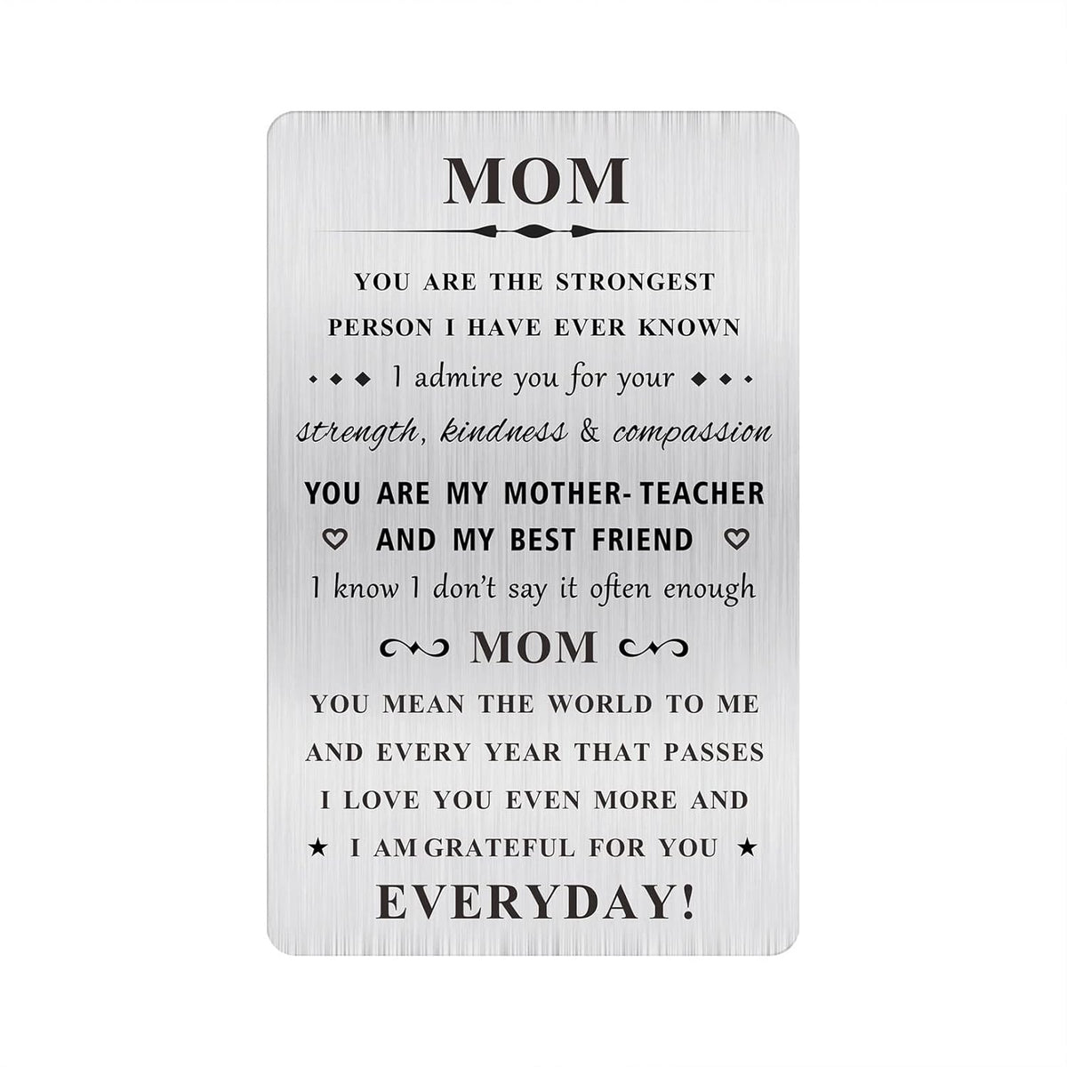 Mom Valentines Card Gifts - You Mean The World To Me - Sentimental Gifts For Mom, Birthday,Christmas,Mother'S Day