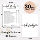 True Or False Baby Shower Game 30Pcs & 1Pcs Answer Cards, Baby Shower Game Cards For Boy Girl, Gender Neutral Party Games Activities/Bb003