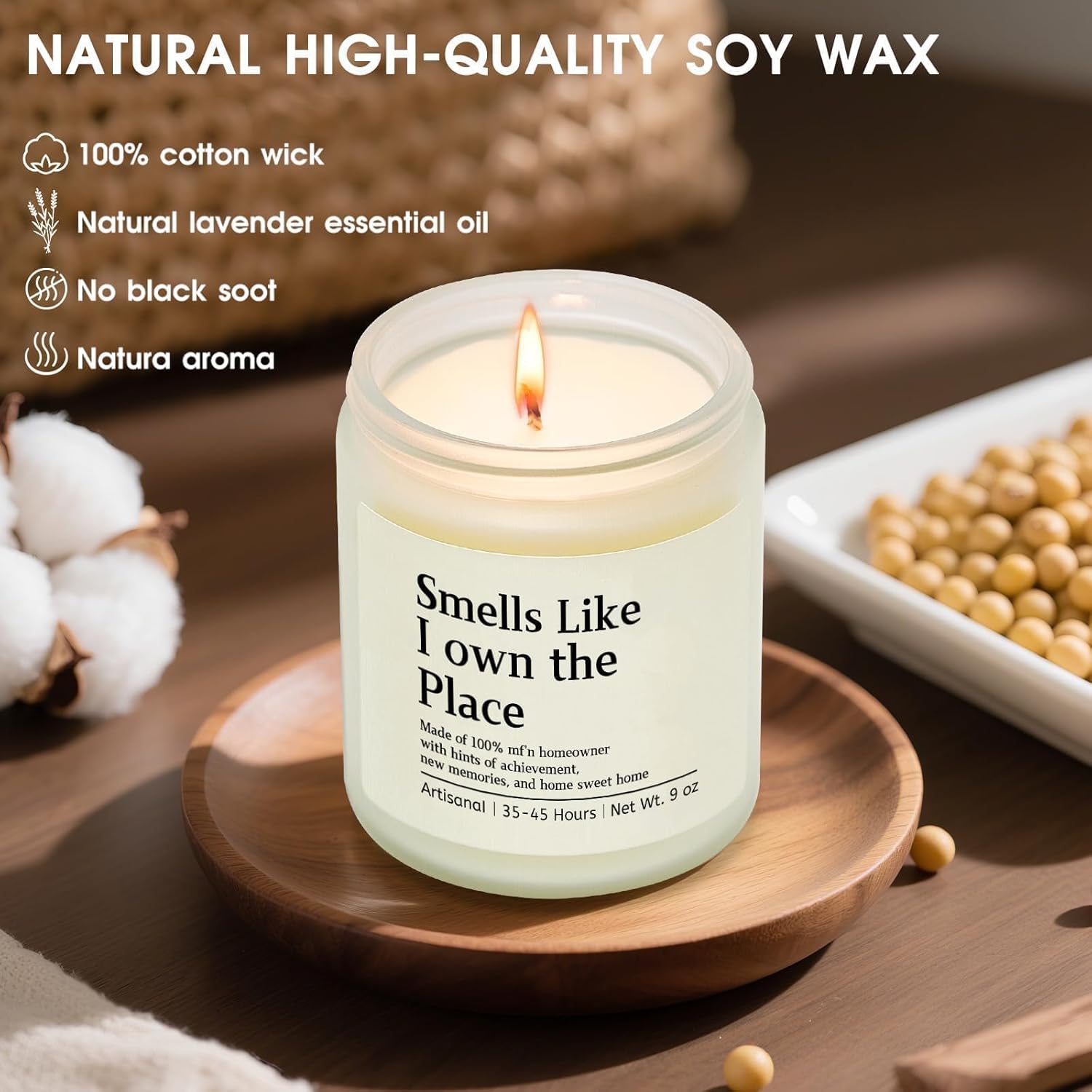 House Warming Gifts New Home, Lavender Scented Candle, New Home Gift Ideas, First Apartment Essentials, Housewarming Gifts For Women Men Couple Homeowner