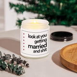 Funny Wedding Gifts, Bachelorette & Bridal Shower Gift For Bride, 7Oz Lavender Scented Soy Wax Candle, Bride To Be, Engagement Gifts For Couples