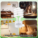 GU24 23W CFL Light Bulbs T3 Spiral 2700K Soft White 1600 Lumens 100W Equivalent 2 Pack