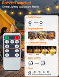 25FT Solar G40 String Lights Waterproof Dimmable Patio Lights with Remote 10+1 Bulbs