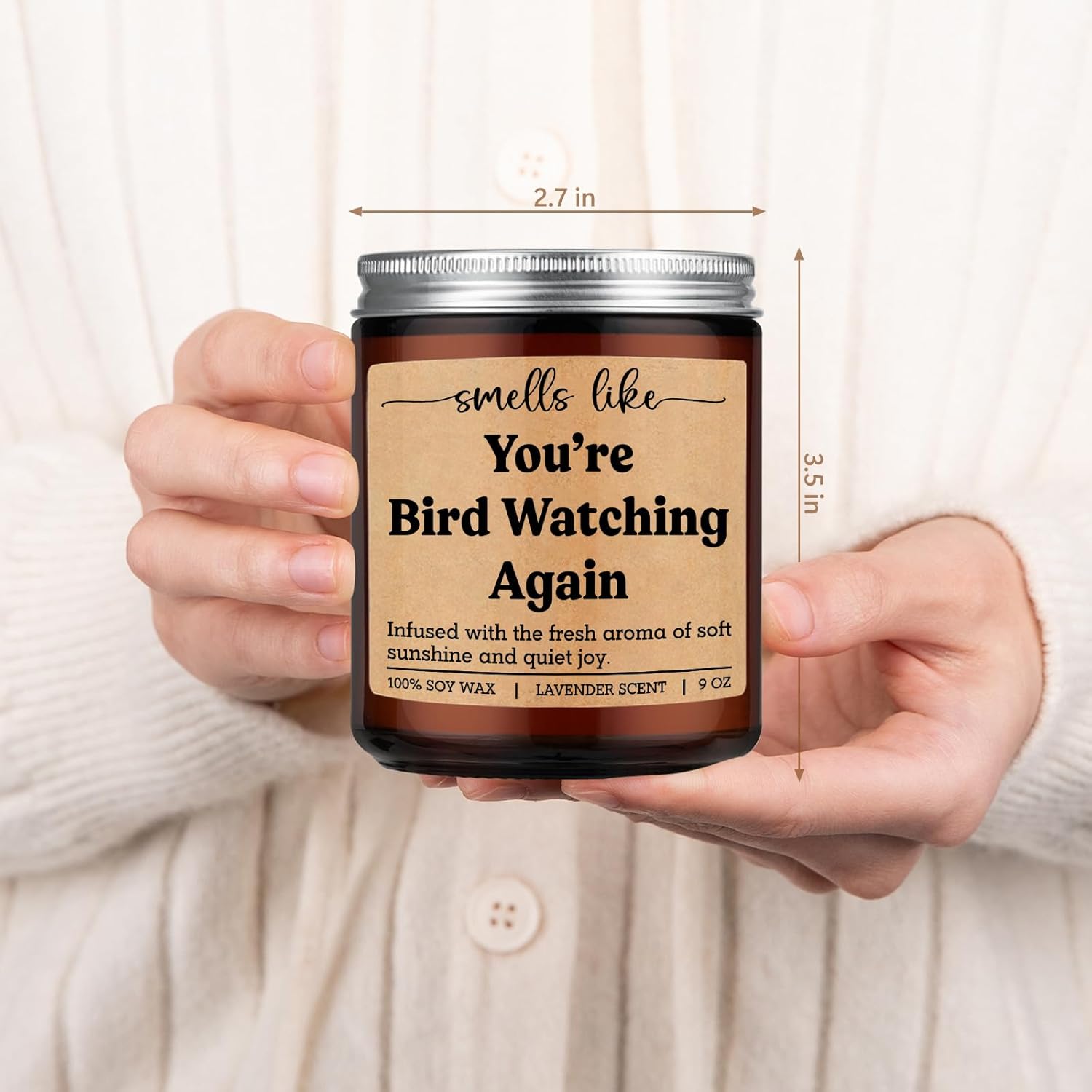 Birdwatching Candle - Bird Watcher Gifts, Birding, Bird Watching Gifts For Women, Men - Funny Valentines, Birthday Presents For Birdwatchers, Birders, Twitchers, Ornithologists, Nature Lovers
