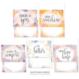Simple Sentiments Greeting Cards / 25 Encouragement Card Pack With White Envelopes / 5 Thoughtful Designs / 5" X 7" Sympathy Thinking Of You Cards