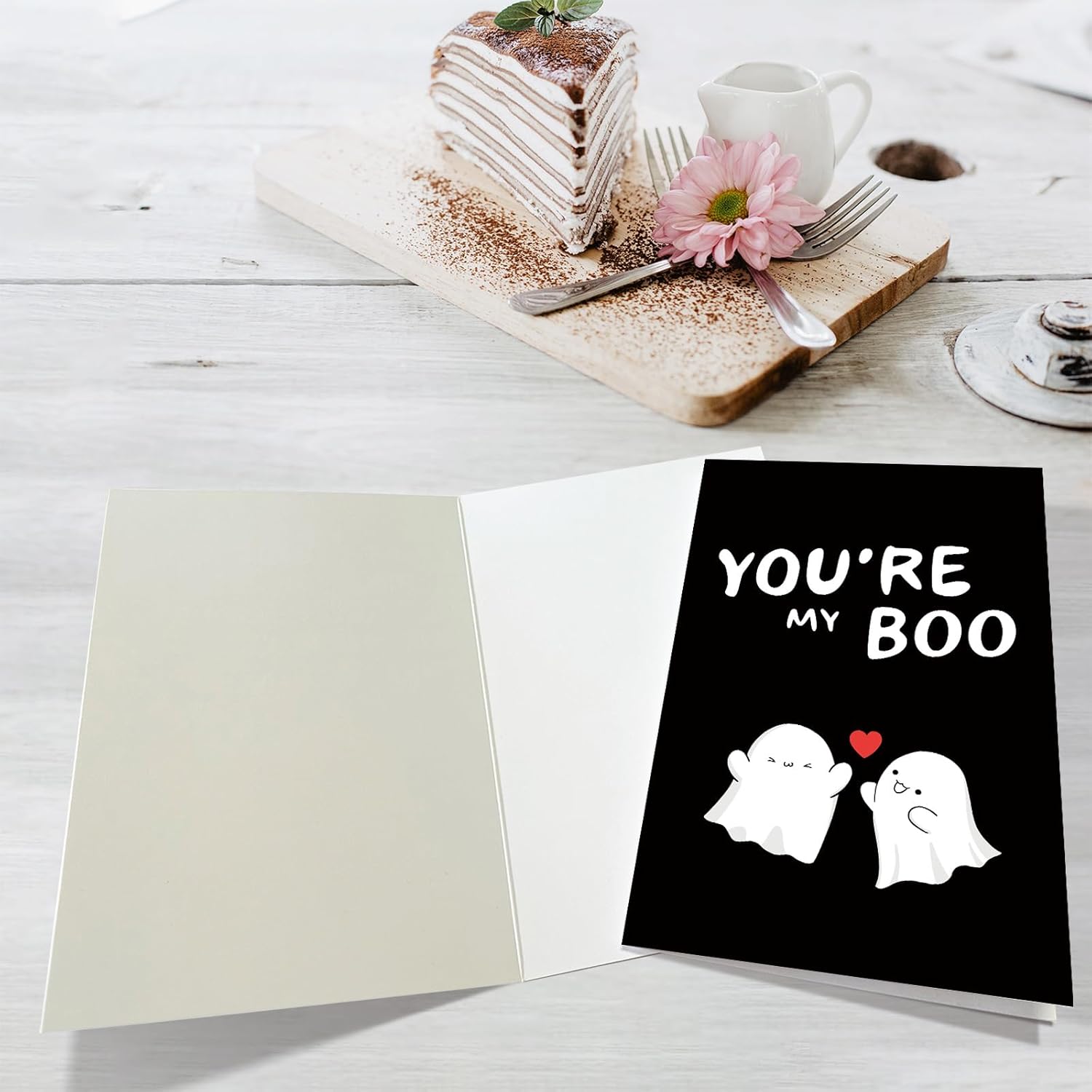 Cute Ghost Anniversary Card For Wife Husband, Funny Halloween Birthday Card, Spooky Valentines Day Card, You Are My Boo