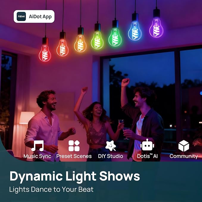 Matter Smart Light Bulb 16 Million Colors Dimmable LED Wi-Fi Bulb 1 Pack