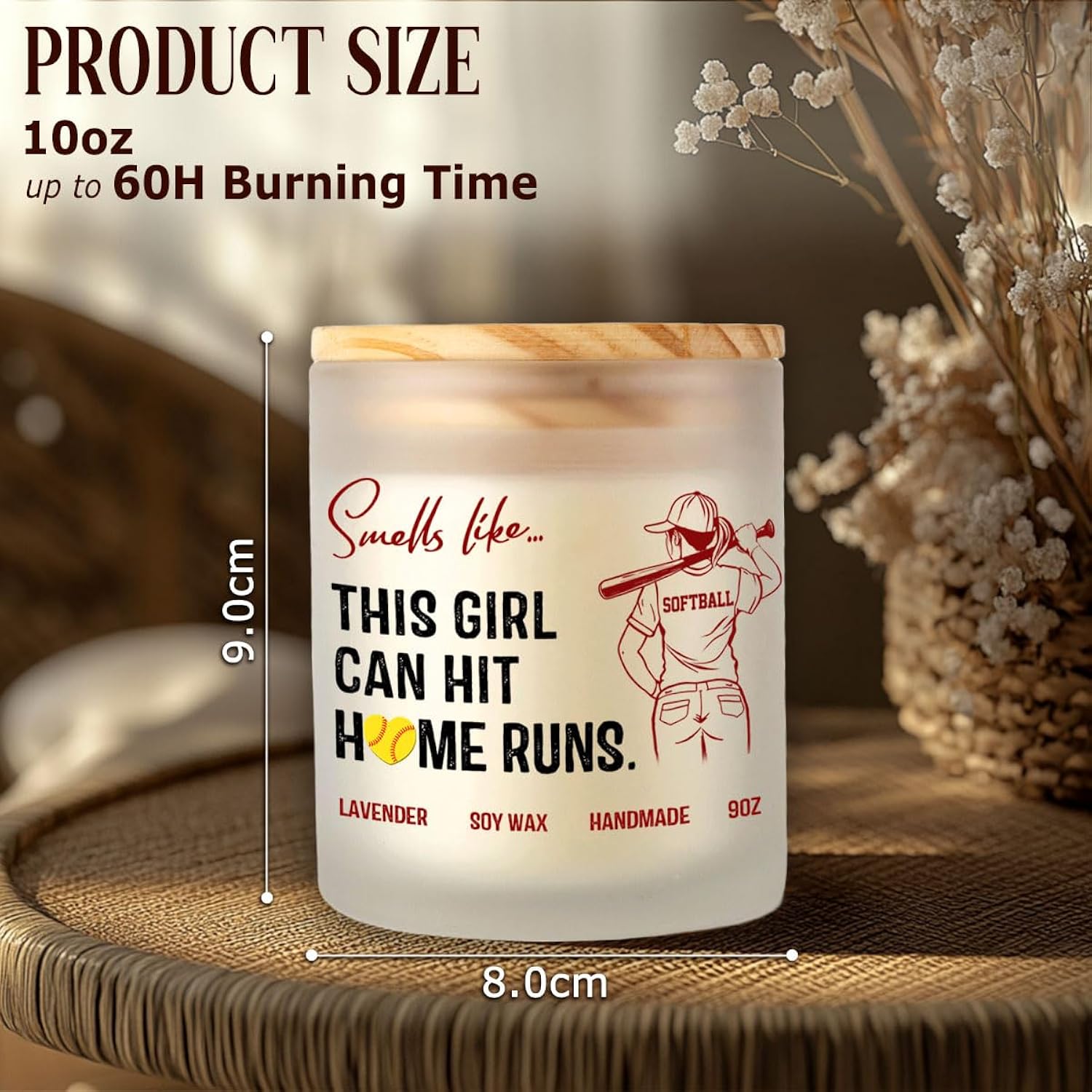Softball Gifts For Team, Softball Senior Night Gifts 2025, Gift For Player, Ideas For Players, Coach, Youth, Teen Girls, Team, Birthday, Lavender Scented Candle 9Oz