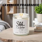 Book Lovers Gift - Shh I’M Reading Lavender Scented Soy Candle, 7 Oz, Glass Jar - Booklovers Gift For Readers, Book Lovers Women, Librarians, And Bookworm Gifts For Women (Reading)
