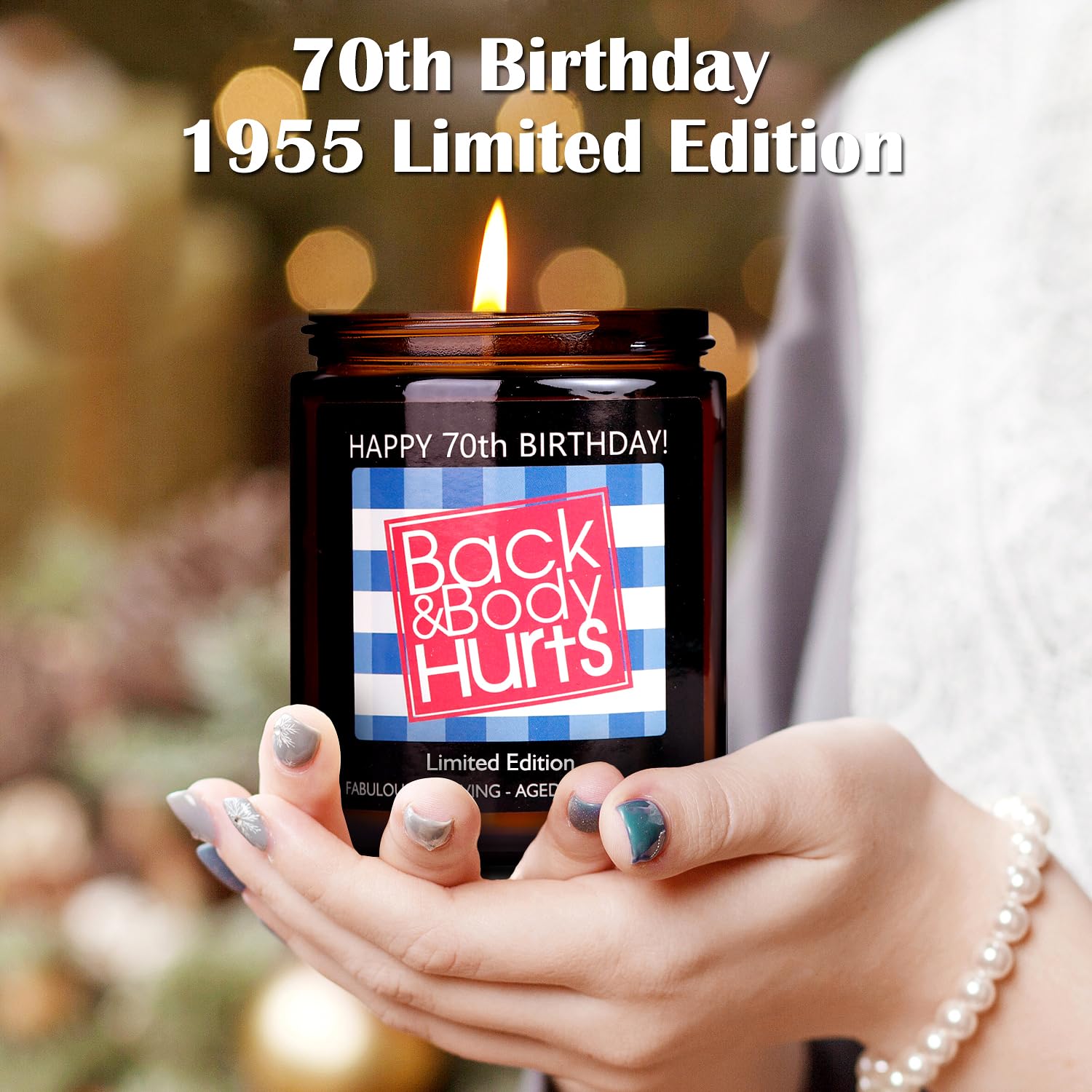 70Th Birthday Gifts For Women Men, 70Th Birthday Decorations For Women Men, Best Gifts For 70 Year Old Woman Man, Funny Birthday Candle Gift Ideas For Her Him Mom Dad Grandma Grandpa Wife Friends